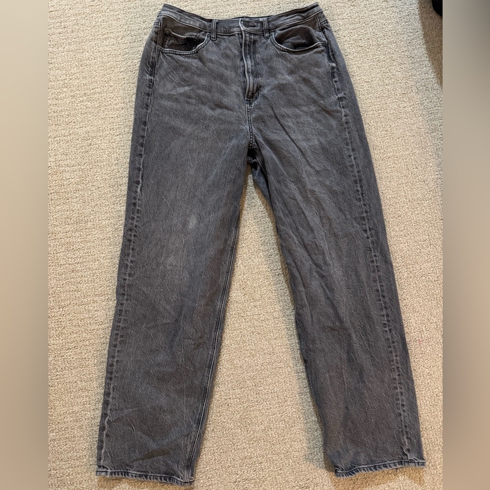 American Eagle Outfitters Baggy High Waisted Black Wash Jeans